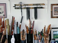 Suzanne Teng flute colletion with double playing native american flute